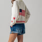 American Flag Star Shawl Collar Cardigan