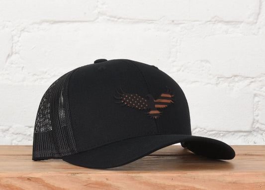 Eagle Black Snapback Hat