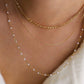 18K Gold Plated Waterproof Stainless Steel Layered Chain Necklace