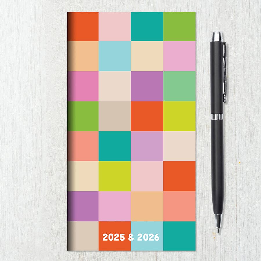 2025 - 2026 Check Your Colors Small Monthly Pocket Planner - Purpose + Passion Boutique