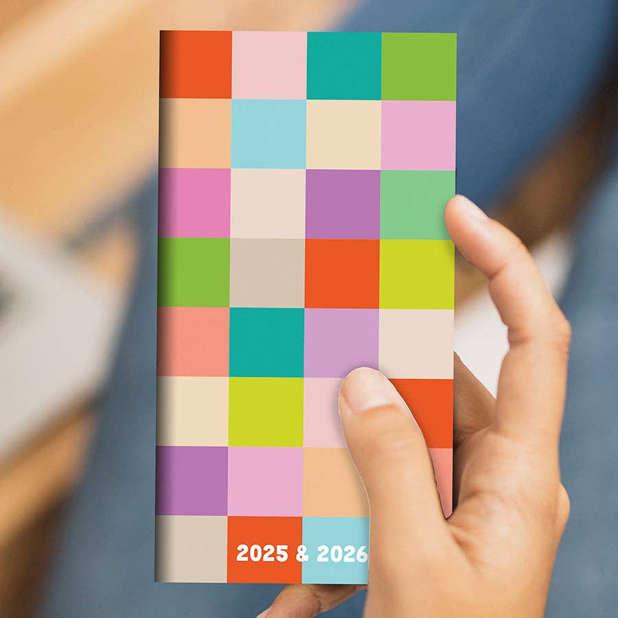 2025 - 2026 Check Your Colors Small Monthly Pocket Planner - Purpose + Passion Boutique