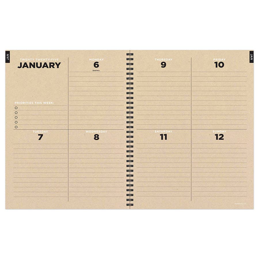 2025 Geometric Large Weekly Monthly Planner - Purpose + Passion Boutique