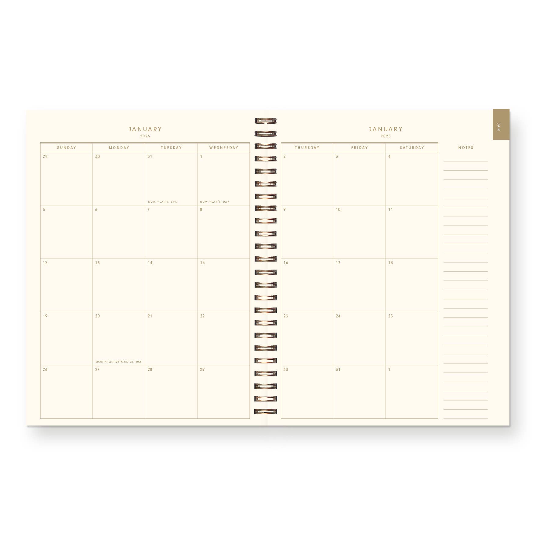 2026 Striped Dated Planner : Calendar Year - Purpose + Passion Boutique