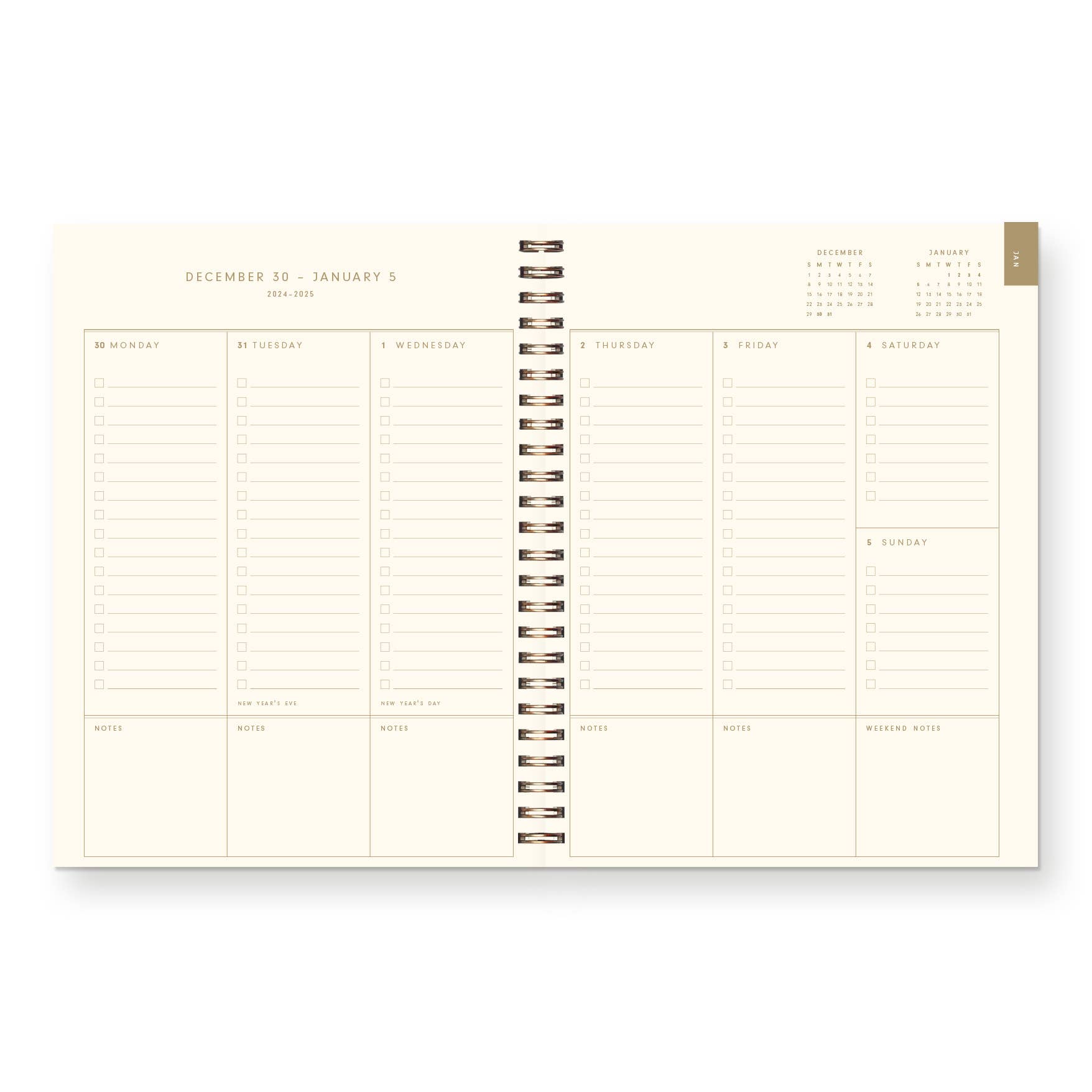 2026 Striped Dated Planner : Calendar Year - Purpose + Passion Boutique