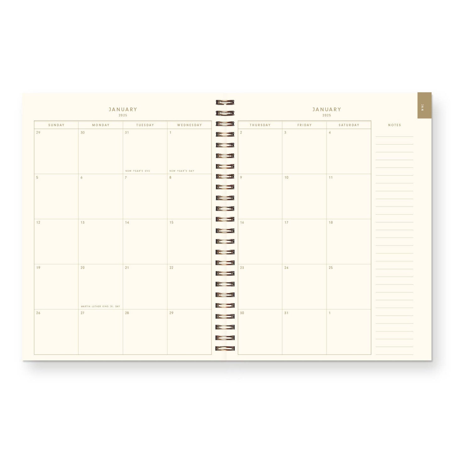 2026 Waves Dated Planner : Calendar Year - Purpose + Passion Boutique