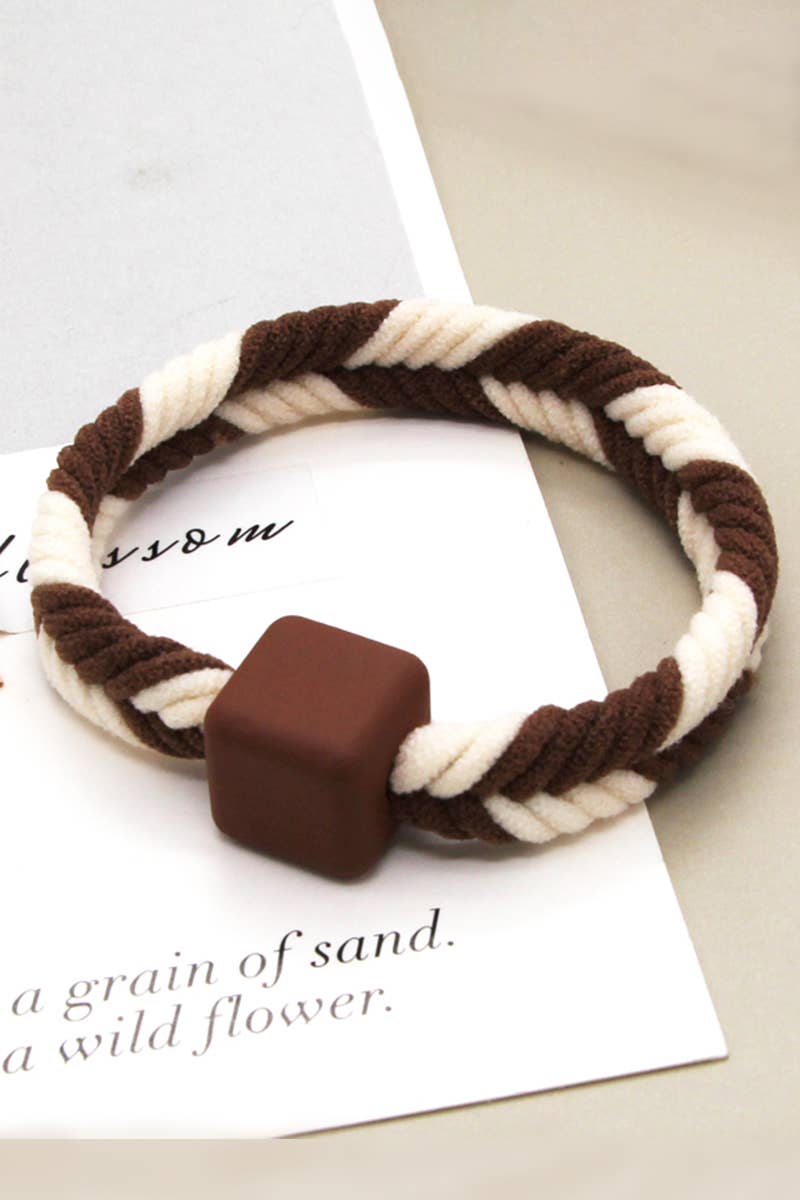 Two Tone Braided Hair Tie (5pcs)