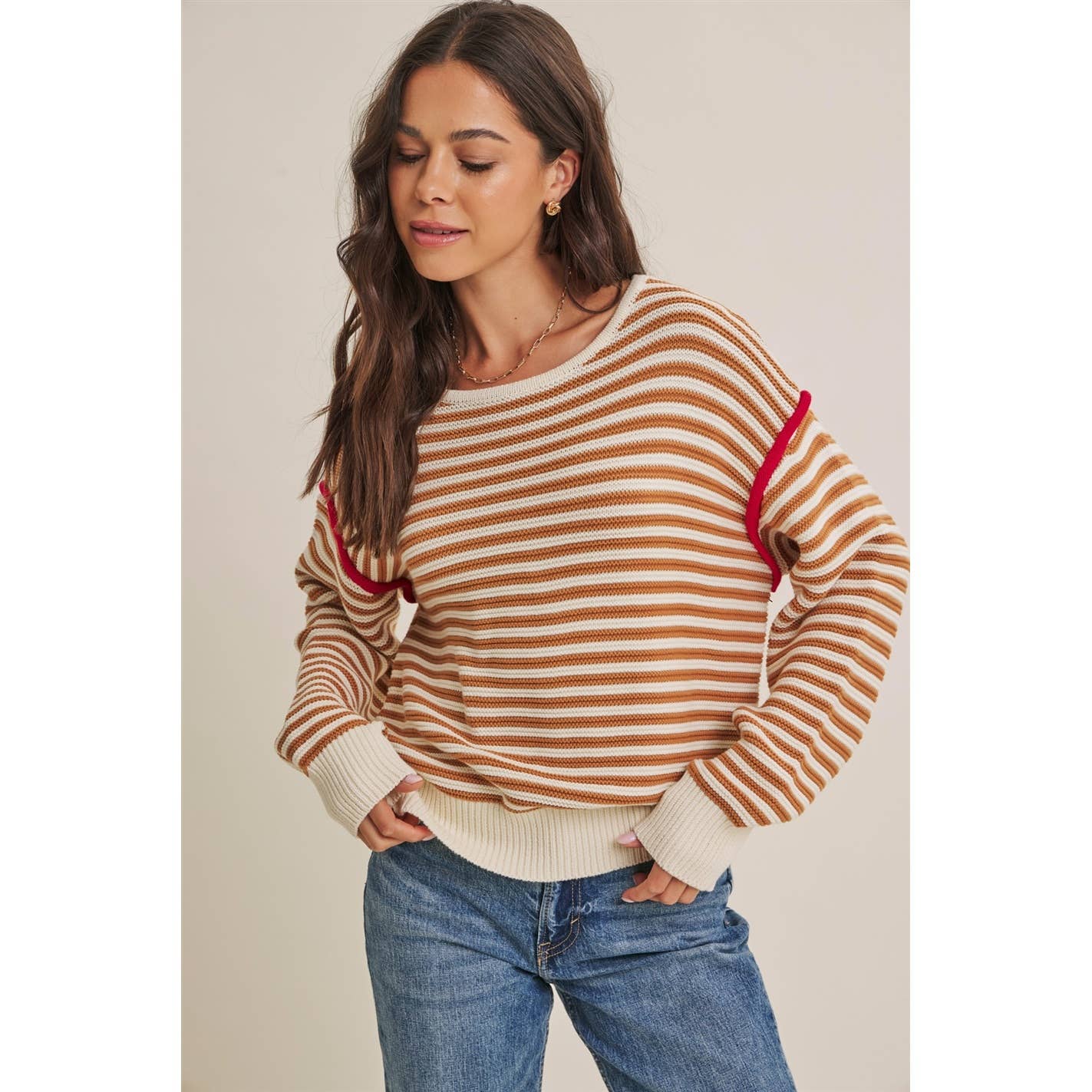 Taupe Cotton Sweater