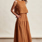 Embroidered Lace Vest & Sleeveless Midi Dress Set