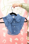 Denim Ruffle Collar Dickey