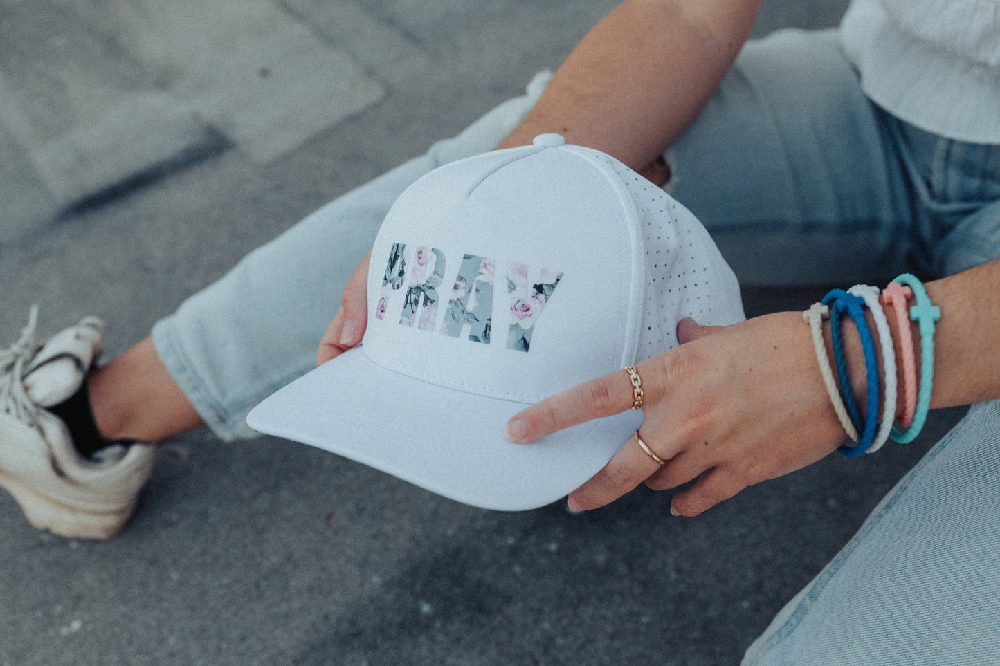 Pray Floral Hat
