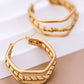 18K Gold Plated Waterproof Stainless Steel Hoop Earrings