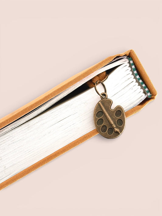 Paint Palette Charm Mustard Braided Bookmarks