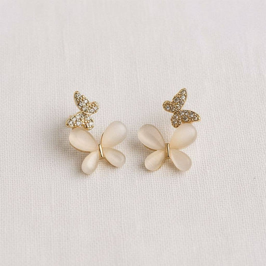 Elegant Butterfly Design Drop Earrings