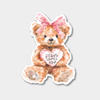 Jesus Loves You Teddy Bear Sticker