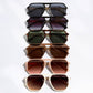 Geometric Shape Thin Frame Sunglasses