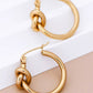 18K Gold Plated Waterproof Stainless Steel Hoop Earrings