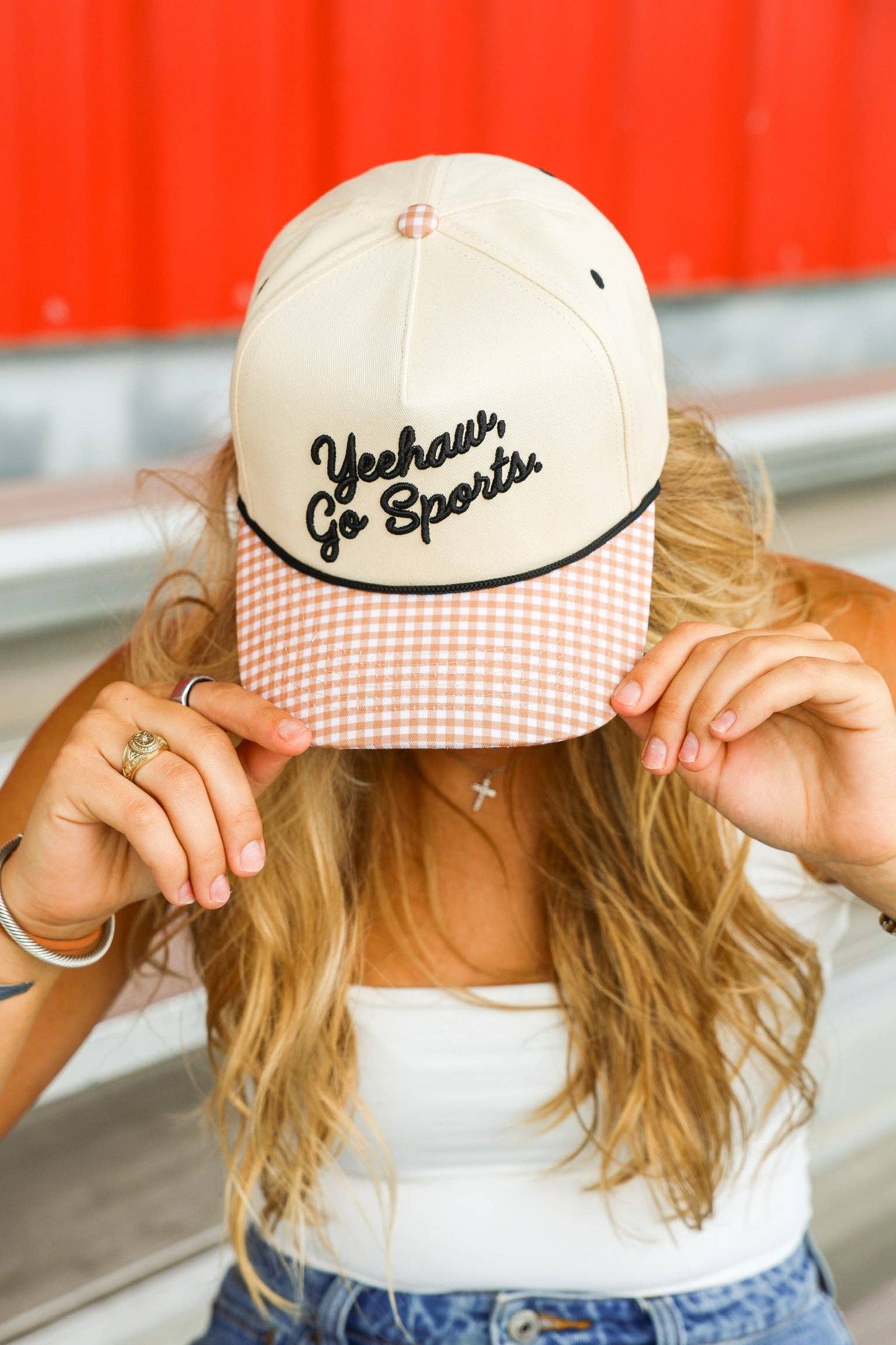 Go Sports Gingham Canvas Cap