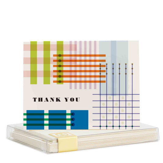 Playful Plaid Thank You Set of Cards (8)