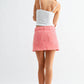Red Gingham Micro Skirt