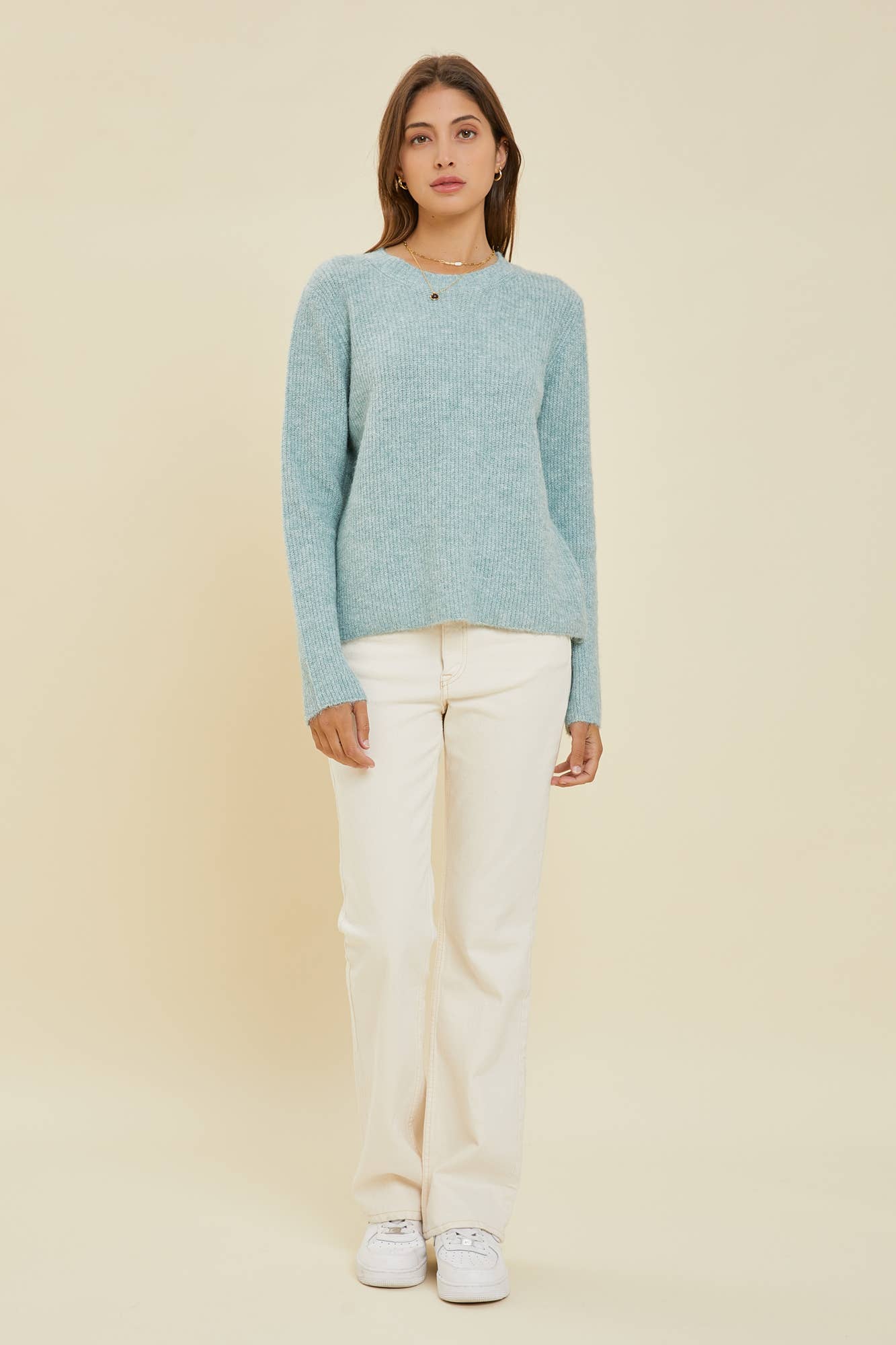 Mint Ribbed Sweater