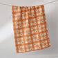 Pumpkin Check Tea Towel