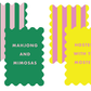 Palm Springs Yellow Mahjong Shufflers (Set of 2)