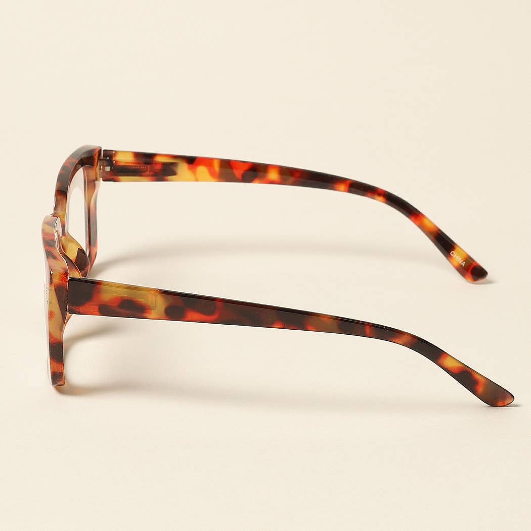Tortoise Rectangle Reading Glasses