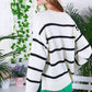 Black Striped Light Weight Sweater Top
