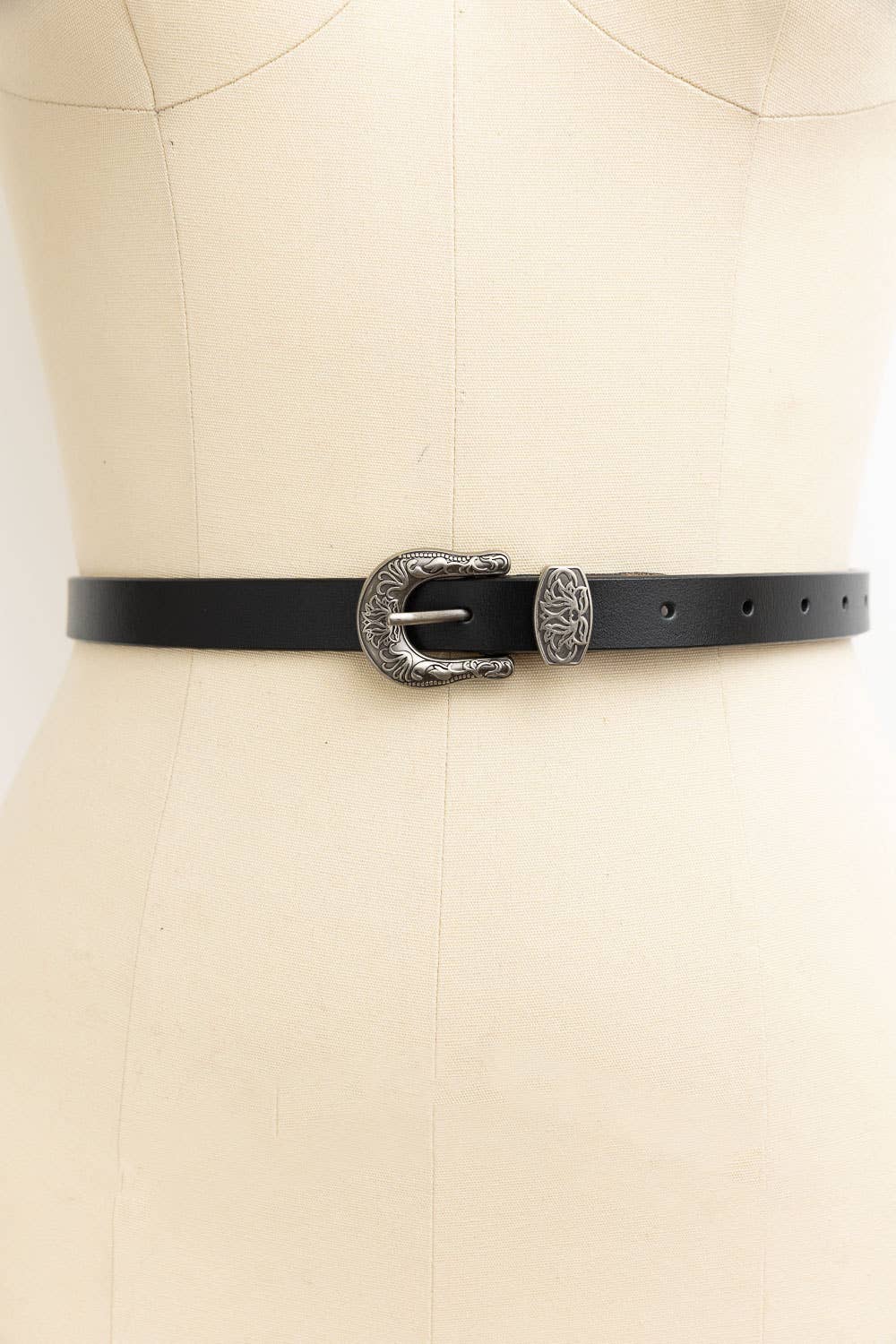 Western Style Skinny Leather Belt