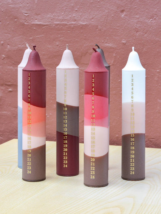 Advent Candle Christmas Calendar (Beiges & Reds)