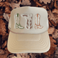 3 Boot Embroidered Trucker Hat - Purpose + Passion Boutique