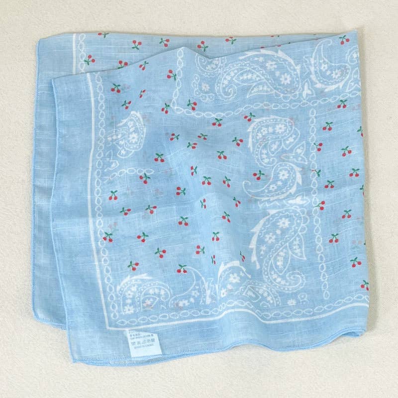 Floral Bandana Head Wrap Square Scarf