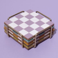 Checkered Coasters Colored with Stand