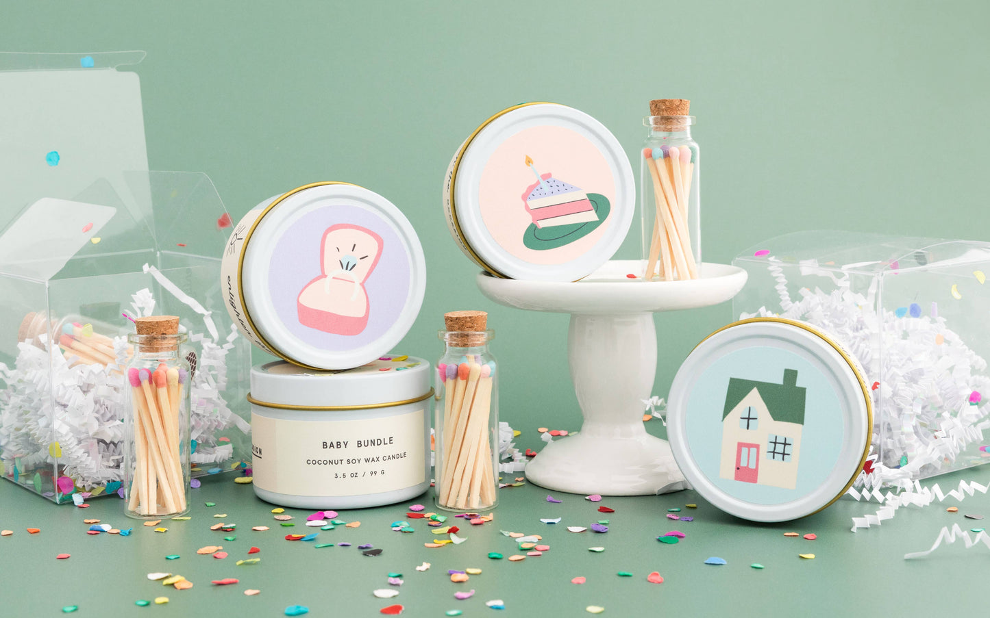 Welcome Home Scented Candle + Matches Set