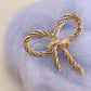 Gold Rope Bow Knot Brooch
