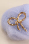 Gold Rope Bow Knot Brooch