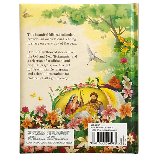 365 Bible Stories and Prayers Religious Keepsake Book - Purpose + Passion Boutique