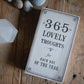 365 Lovely Thoughts for Each Day of the Year - Purpose + Passion Boutique