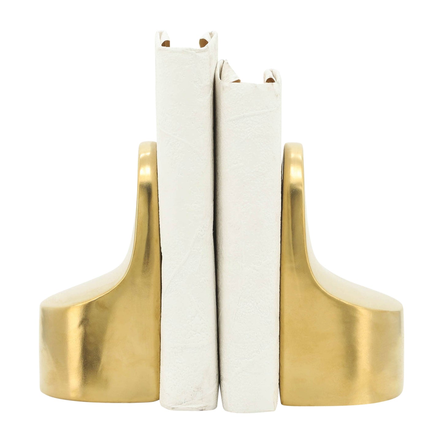 Gold Ceramic Bookends (Set of 2)