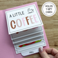 Coffee Thank You Waterfall Single Gift Card Holder- Light Pink Cardstock