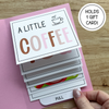 Coffee Thank You Waterfall Single Gift Card Holder- Light Pink Cardstock
