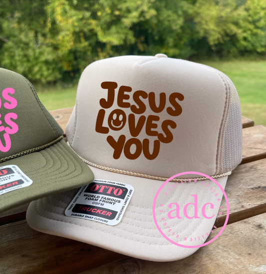JESUS LOVES YOU Foam Mesh Hat