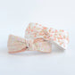 Peach Floral Printed Knot and Twist Headband
