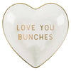 Love You Bunches Ceramic Heart Trinket Tray