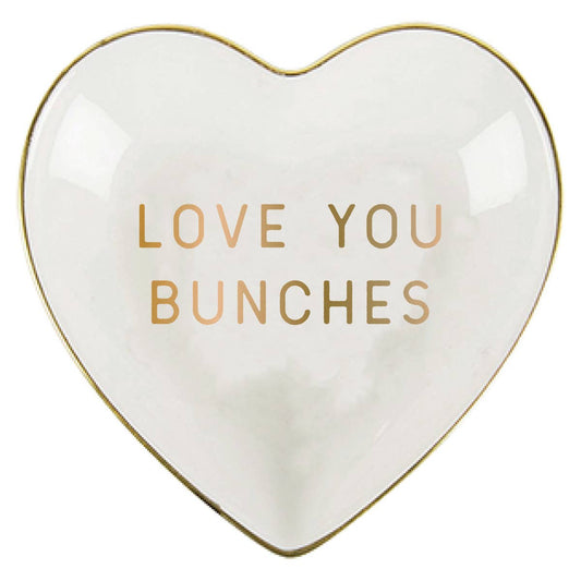 Love You Bunches Ceramic Heart Trinket Tray
