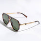 Geometric Shape Thin Frame Sunglasses