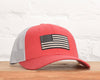 American Flag Sand Leather Patch Snapback