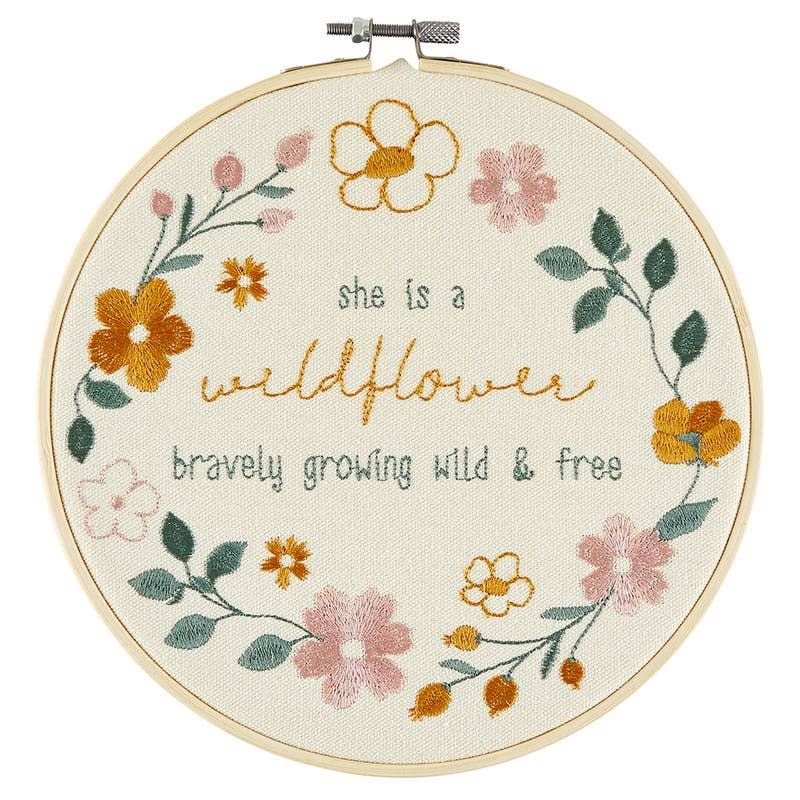 Wild & Free Embroidery Hoop Wall Art