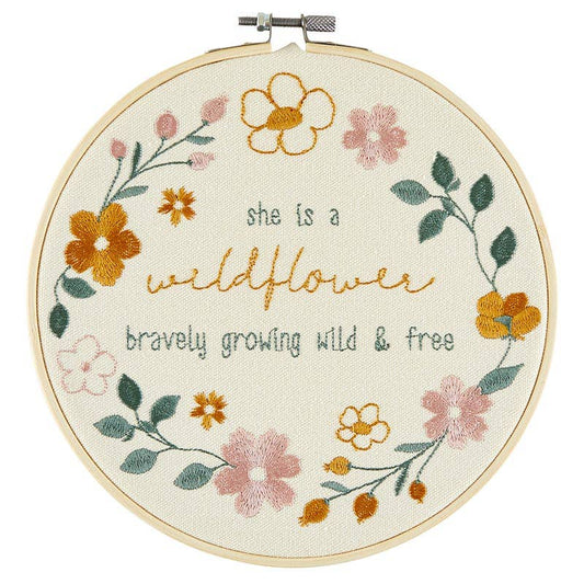 Wild & Free Embroidery Hoop Wall Art