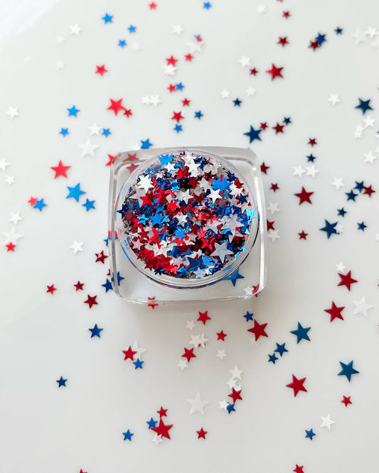 4th of July America USA Star Fourth Face & Body Glitter